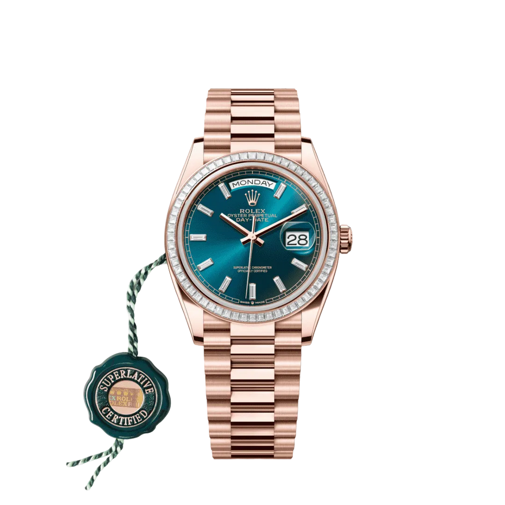 Rolex Day-Date 36 Oyster, 36 mm, Everose gold and diamonds M128395TBR-0032