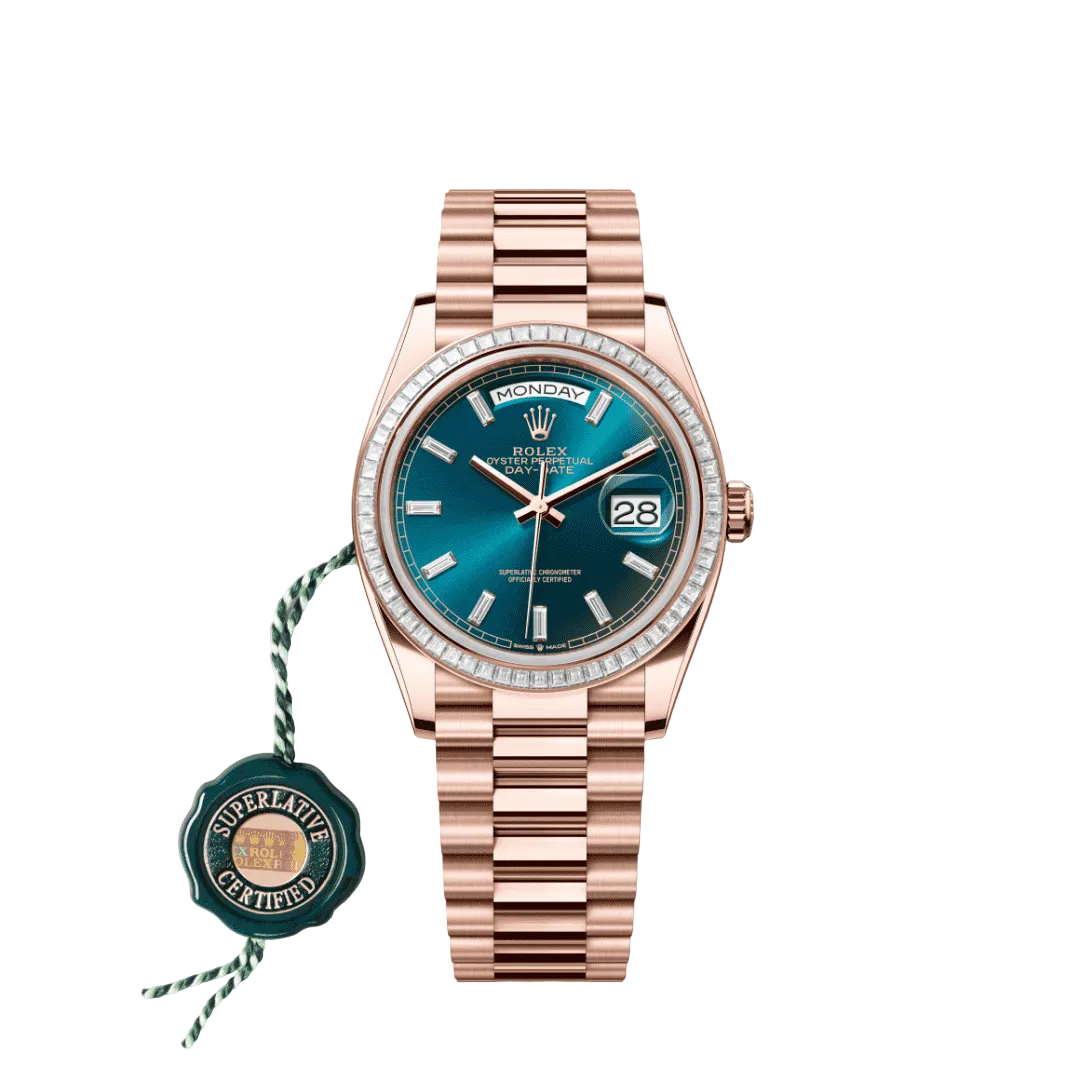 Rolex Day-Date 36 Oyster, 36 mm, Everose gold and diamonds M128395TBR-0032