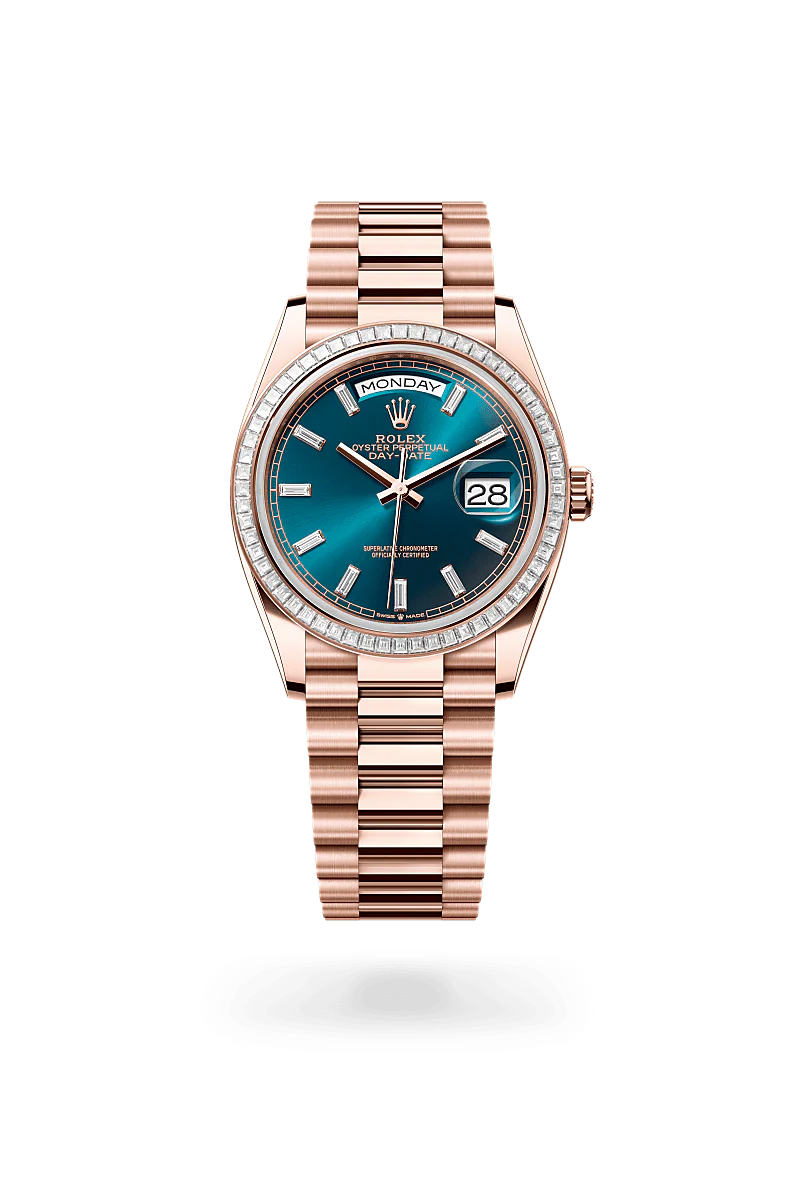 Rolex Day-Date 36 Oyster, 36 mm, Everose gold and diamonds M128395TBR-0032