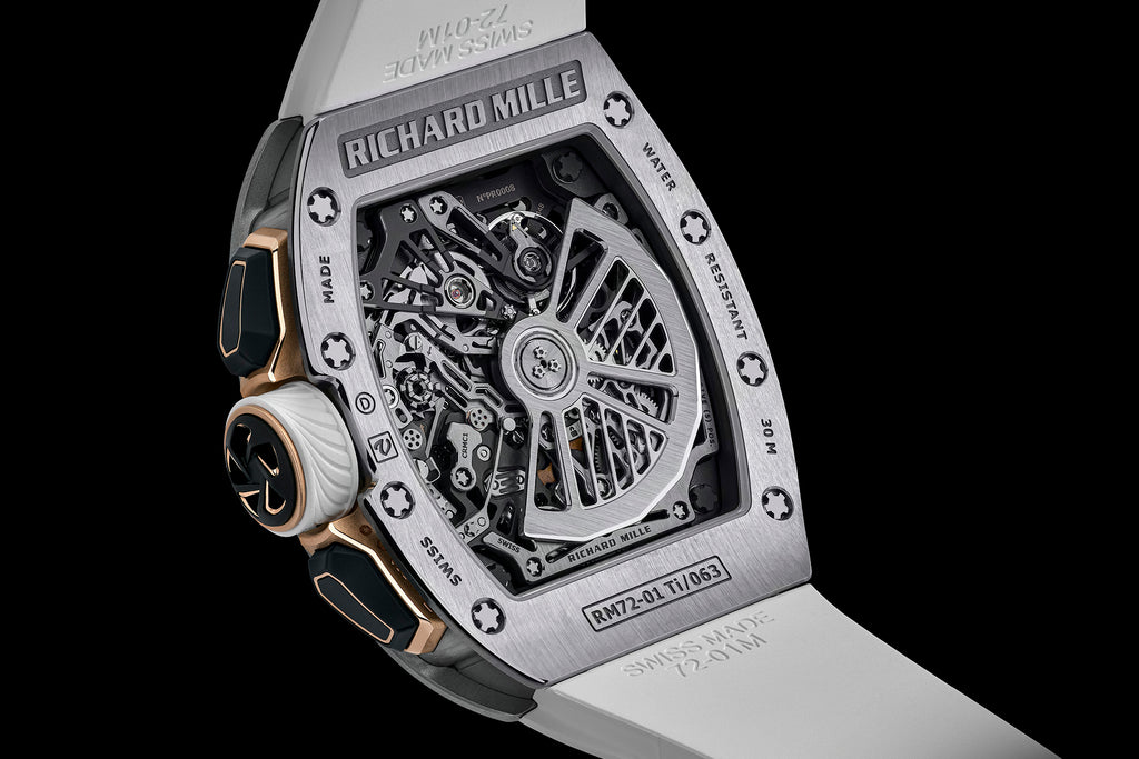 Richard Mille RM 72-01 Automatic Winding Lifestyle Flyback Chronograph White Gold with Baguette Diamonds